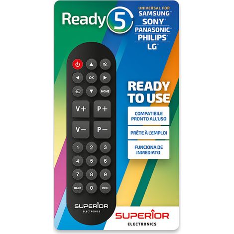 Superior Telecomando Ready 5 Universale (Samsung,LG,Panasonic,Sony)