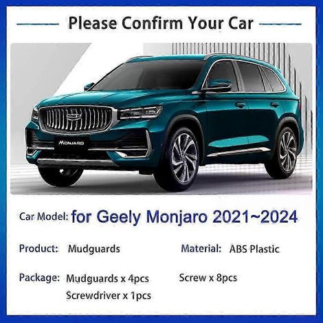 Bavettes garde-boue arrière de haute qualité pour Geely Monjaro KX11 2024, 2023, 2022, 2021 et Xingyue L. (1/3)