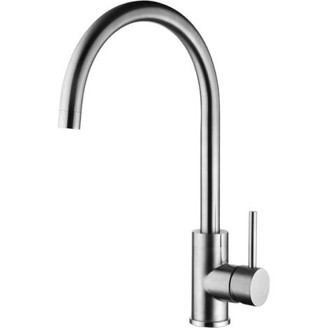 Grifo monomando Fregadero Focus-2007 Inox satinado. (1/2)