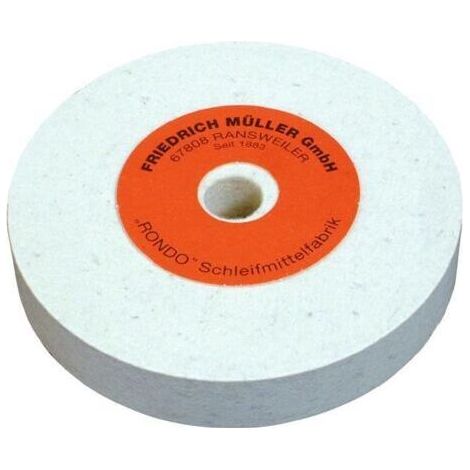 Disque de polissage en feutre 125mm – Trou de 20mm – Grain adapté pour aluminium, acier, INOX et plastique – Vitesse max 3050 min⁻¹ (1/4)