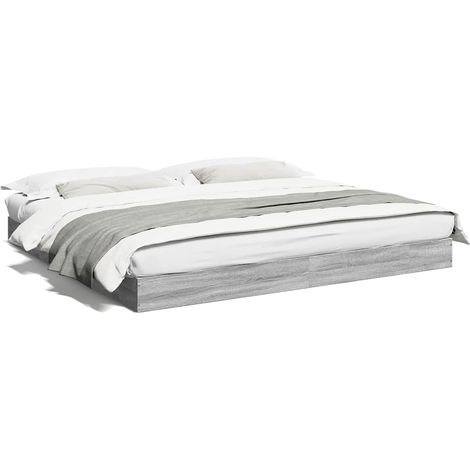 Maison Exclusive - Cadre de lit sans matelas sonoma gris 180x200 cm