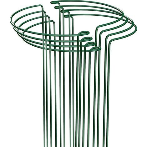 Lot de 8 Tuteur pour Plante 25cm x 40cm, Aidez Vos Plantes à Pousser, Supports de Jardin en Métal, Anneau de Support de Plantes de Jardin Vert pour Pivoines Hortensias Roses Sédum Légumes Tomate
