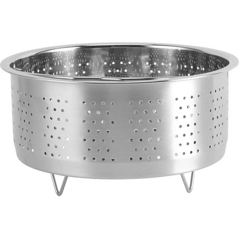 Panier vapeur en acier inoxydable avec poignée pour retirer le sucre, cuiseur à riz, panier vapeur pour œufs, légumes, fruits, 16,5 cm (1/5)