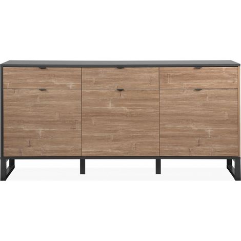 Madia 175x88H cm gris anthracite et bambou - Asolo (1/5)