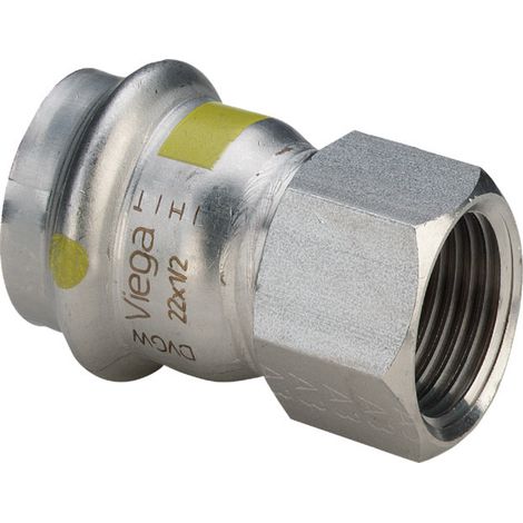 Viega Sanpress Inox G-Übergangsstück, d 22mm, Rp 3/4 Stahl nichtrostend Modell 0212, 486884 (1/3)