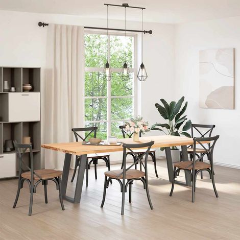 vidaXL Dining Table Legs U-Shaped 2 pcs Anthracite 50x(72-73) cm Steel (1/5)