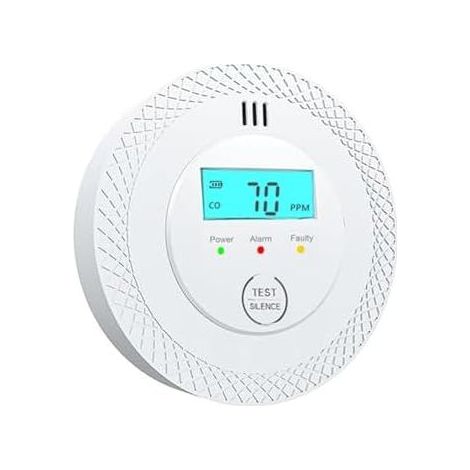 Weißer Kohlenmonoxidmelder – 10 Jahre Batterielebensdauer, CO-Alarm, einfache Installation für Wohnmobil, Zuhause und Büro (1 Stück) (1/5)