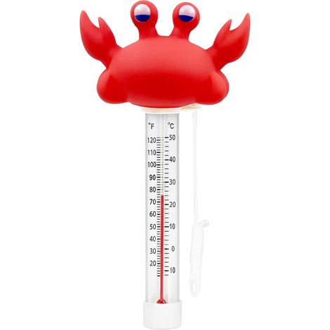 Thermomètre de piscine flottant, thermomètre de piscine, design crabe, accessoires de piscine (1/5)