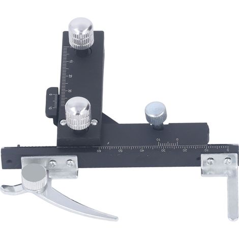 Microscope plateau mobile XY avec règle graduée, accessoire professionnel haute précision, mécanique, étrier coulissant, mesure exacte, outil de laboratoire (1/5)