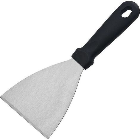 2 spatules en acier inoxydable pour grillades, grattoirs, retourne-crêpes, spatules pour teppanyaki, ustensiles de cuisine pour barbecue et grillades en extérieur - 1 (1/4)