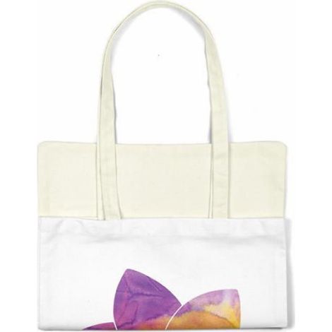 Sac shopping coton Bonamaison 34 x 40 cm - tote bag réutilisable, anses longues (1/4)