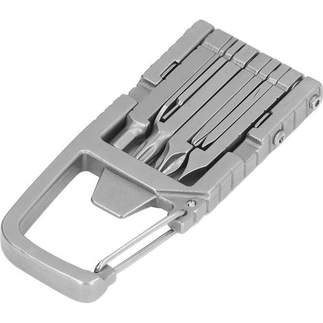 Outil porte-clés multifonctionnel 12 en 1 avec embouts de tournevis pliables en acier inoxydable pour l'extérieur (1/5)