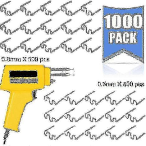 1000 agrafes ondulées de réparation pour soudeuse en plastique, kit d'outils de soudage, HY-26 (1/4)