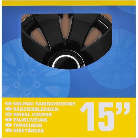 Set copricerchi Aura nero 15 pollici 4 pezzi in scatola espositiva (1/5)