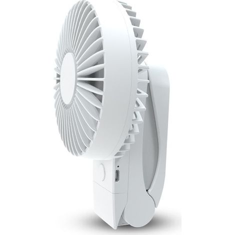 Batteriebetriebener Clip-Ventilator (weiß), geeignet für den Innen- und Außenbereich (1/5)