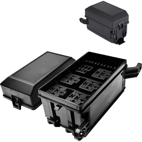 Supporto relè, universale a 6 vie e 6 slot ATO/ATC, relè per auto nautica, scatola fusibili a lama, supporto per assicurazione auto, scheda elettronica per auto (1/5)