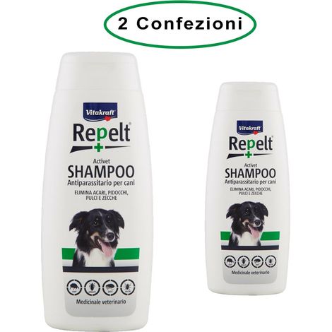 Vitakraft repelt shampoo antiparassitario per cani 2 confezioni da 250 ml