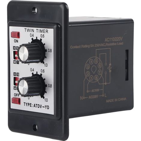 Relais temporisé programmable ATDV-YD à commande par bouton (1/5)