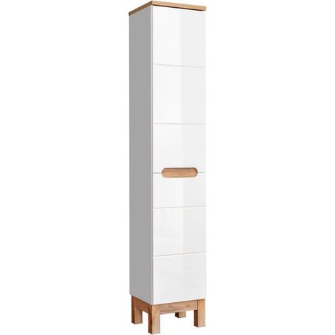 Colonne de salle de bain - H 187 x l 35 x P 33 cm - Cintra White - Livraison gratuite (1/4)