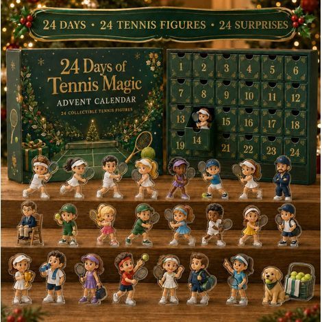 Calendario dell'Avvento sportivo 2D 2026 - Scatola a sorpresa magica del tennis