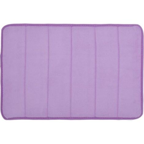 Tapis de bain Patgoal 40x60cm en mousse à mémoire de forme antidérapante pour salle de bain, douche, cuisine, chambre - Motif à rayures de sécurité (1/5)