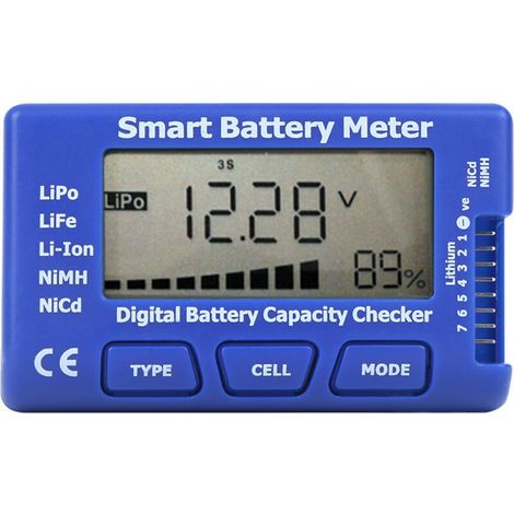 Compteur de batterie numérique intelligent 5 en 1, vérificateur de capacité de batterie avec écran LCD (1/5)
