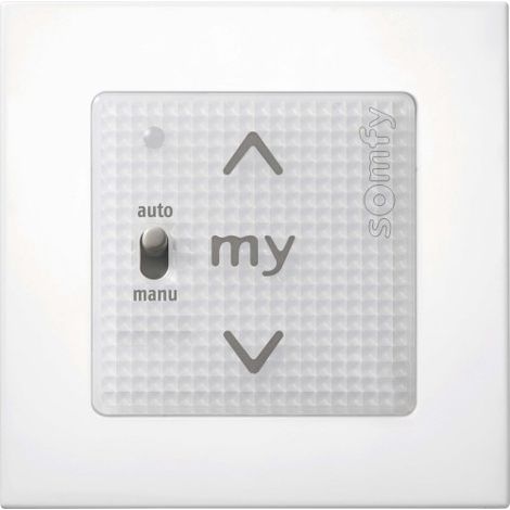 Somfy – Émetteur mural Smoove Uno A/M IO 1811404 – Télécommande 1 canal – Alimentation 230V – Compatible interrupteurs stores et volets
