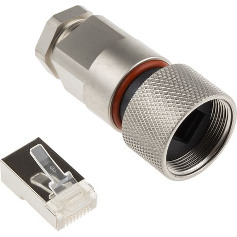 Connecteur RJ45 RS PRO Mâle, Blindé Montage sur câble, ports Droit ( Prix pour 1 ) (1/3)