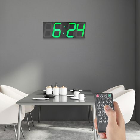 Digitale LED-Uhr mit 6,5 Zoll, 8-stufig einstellbare Helligkeit, zwei Zeitmodi, ideal für Schlafzimmer, Büro und Wohnzimmer, schwarz (1/5)