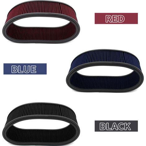 Filtre à air rond Ortviai V8 14x5 pouces Haute Performance lavable réutilisable bleu pour moteur Chevy Ford Mopar SBC BBC (1/5)