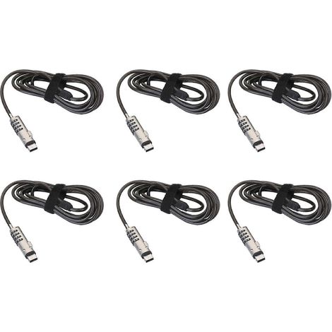 6 USB-Laptop-Sicherheitsschlösser – Passwortgeschützter Diebstahlschutz – Universelles Laptop-Schloss (1/5)