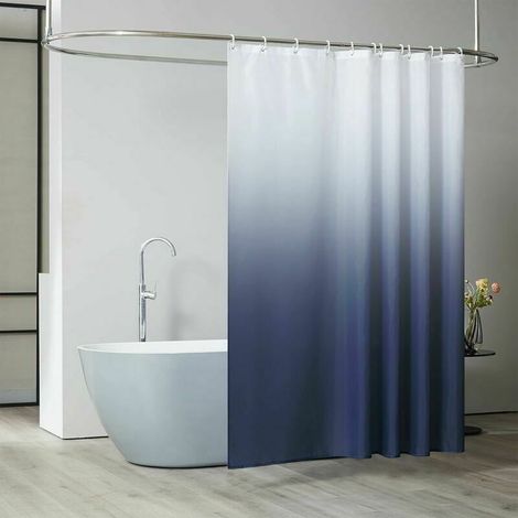 royaluxe -Rideau Douche 240x200 cm,avec 16 Crochets,Extra Large,Lesté,Anti Moisissure,Gris Foncé,Imperméable,Grand Rideaux Baignoire,Tissu Polyester,Antibactérien,Lavable en Machine (1/5)