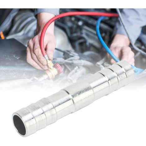 Unité de climatisation automobile, paquet de 50 pièces, connecteur en aluminium, connecteur droit, pièces de climatisation universelles, manchon en aluminium à 6 points (numéro de pièce : LR-FT080D). (1/5)