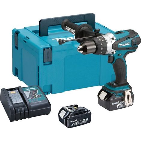 Makita DHP458RMJ LXT 18v Combi Hammer Drill + 2 x 4.0ah Batts + Makpac (1/4)