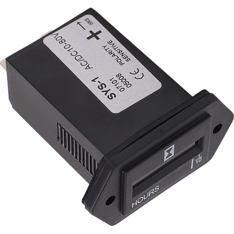 Compteur électromagnétique 0-99999,9, totalisateur d'impulsions industriel à 6 chiffres pour machines AC/DC 10-80 V (1/5)