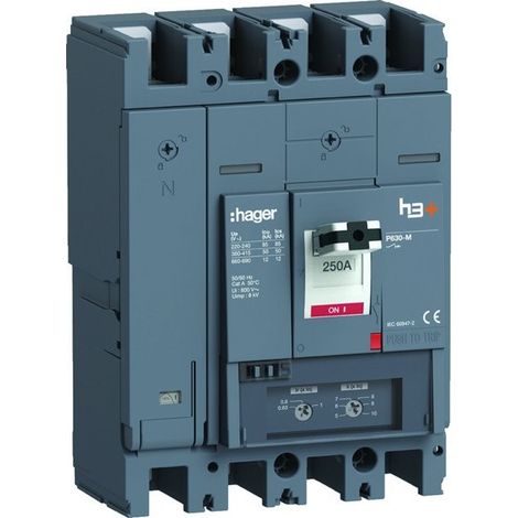 Disjoncteur h3+ P630 TM 4x250A 50kA - HAGER HMW251DR