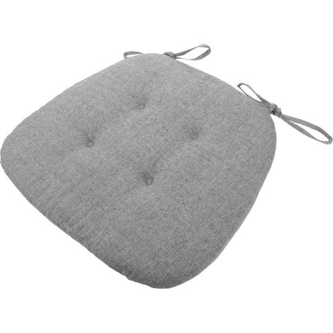 Coussin de Chaise Épaissi en Coton Lin Noir pour Jardin (1/5)