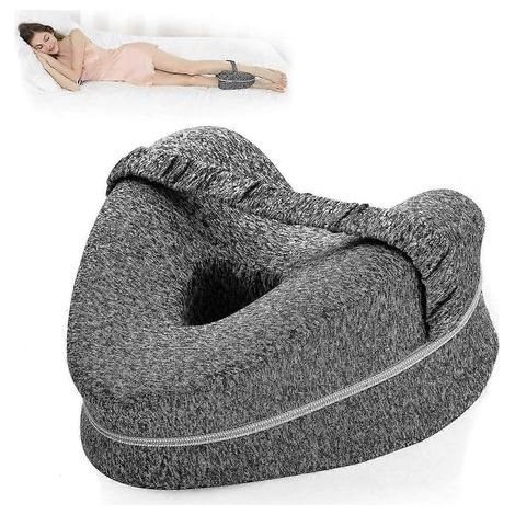 Oreiller pour les jambes Oreillers ergonomiques pour dormir sur le côté Oreiller en mousse à mémoire de forme pour les genoux avec sangle pour dormir sur le côté (1/5)