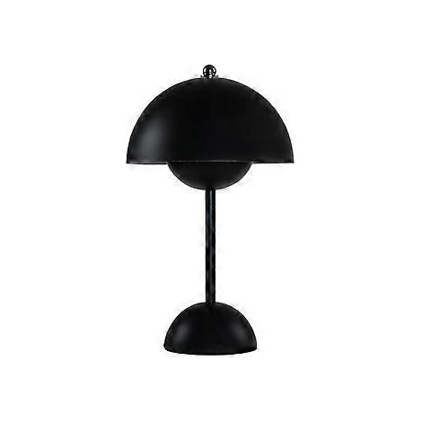 Wiederaufladbare LED-Tischleuchte mit Touch-Schalter, Blumenknospen- und Pilzdesign, Wohnzimmerdekoration, Schreibtisch-Nachttischlampe (Schwarz)