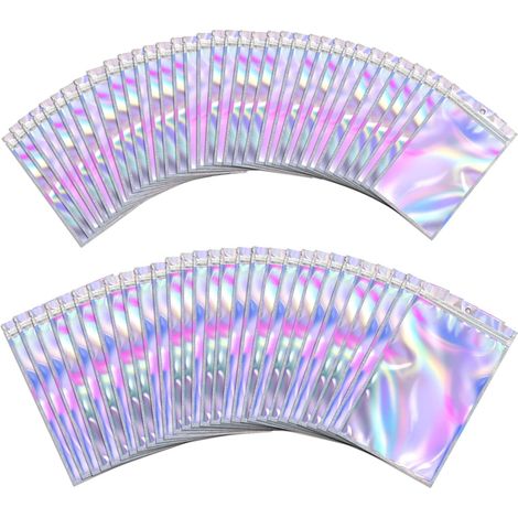 Sachets refermables pour déodorant, sachets plats transparents en aluminium avec fermeture éclair, sachets de conservation alimentaire en plastique, sachets Mylar pour conservation des aliments lors d (1/5)