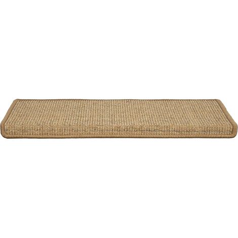 Marches d'escalier en sisal, intérieur, 1 pièce, rectangulaires (liège, avec rebord, 65 x 24 cm) (1/5)