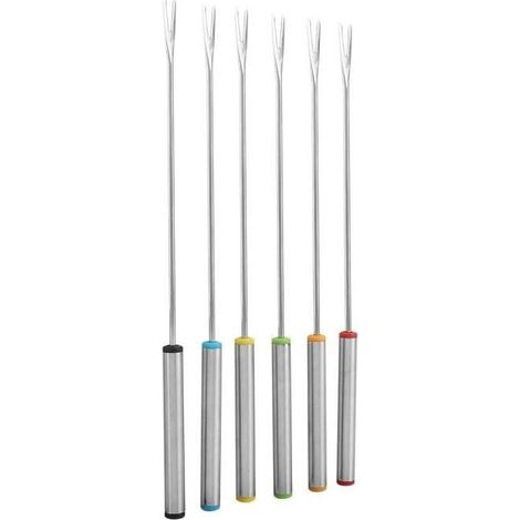 Furnoor Four à fondue Four Fourches, 6pcs / Set En Acier Inoxydable Fromage Au Chocolat Dessert Dessert Fondue Four Fourches (1/4)