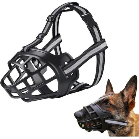 Dog Muzzle, Dog Muzzle, Anti-Bark Muzzle, Muzzle for Small, Medium, and Large Dogs with Adjustable Straps (1/4)