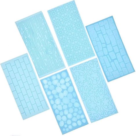 25-26 pochoirs à glaçage, plastique antiadhésif - Tapis d'impression pour fondant et décoration de gâteaux, tapis texturés, tapis à gaufrer dentelle, feuille flexible avec gaufrage (1/4)