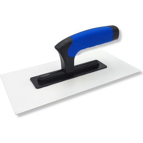 1 - Taloche - Lisseur - Plastique ABS 3mm - Poignée Ergonomique Bi-composant Pour Enduit Et Plâtre - Rénovation Mur Et Plafond - Noir - 27x13cm