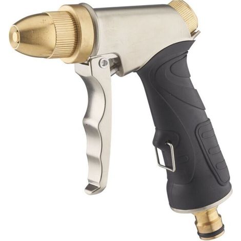 Nouveau pistolet à eau haute pression tout en métal buse tout en cuivre pulvérisation lavage de voiture jardin pelouse irrigation chien lavage pistolet (1/3)