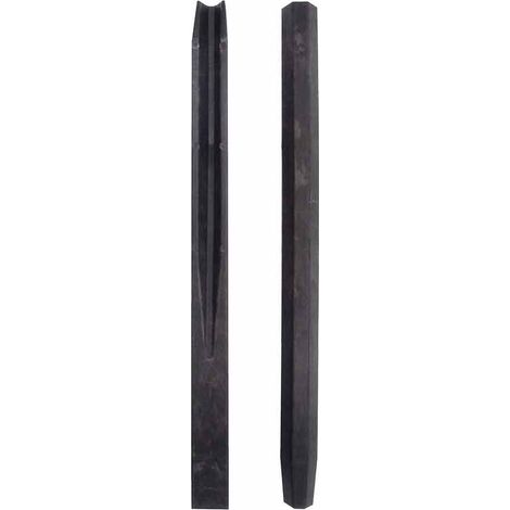 Piquet de jardin en PVC recyclé 27 cm – Fixation pour bordure souple – Universel pour tous types de bordures – Nature