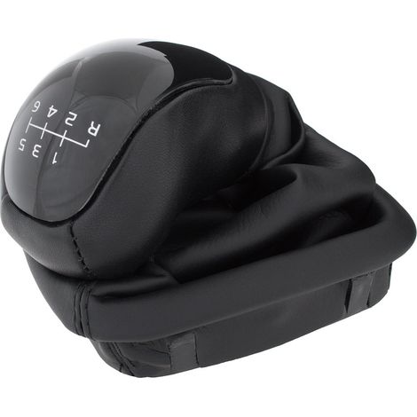 Pomello del cambio nero per Mercedes Classe A W168 97-04 + guarnizione per cambio a 6 marce (1/5)