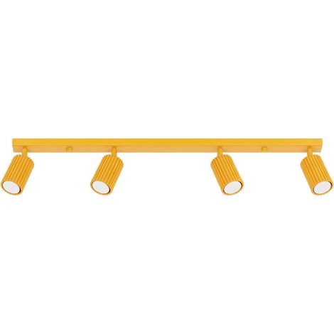 Deckenleuchten KARBON gelb 4xGU10 81cm Aluminium Sollux (1/5)