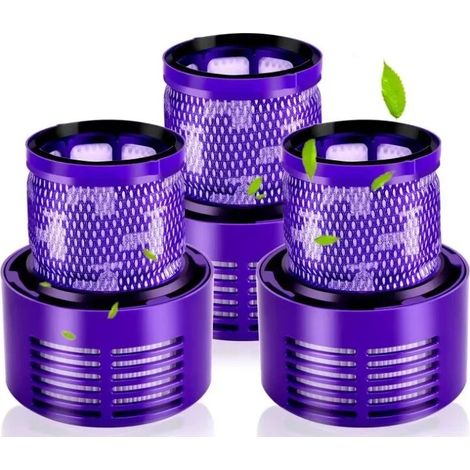 Filtre pour Dyson V10, 3 Filtres pour Dyson V10 SV12 Cyclone Séries, V10 Absolute, V10 Animal, V10 Motorhead, V10 Total Clean Aspirateurs Sans Fil Remplacement Accessoires (1/5)
